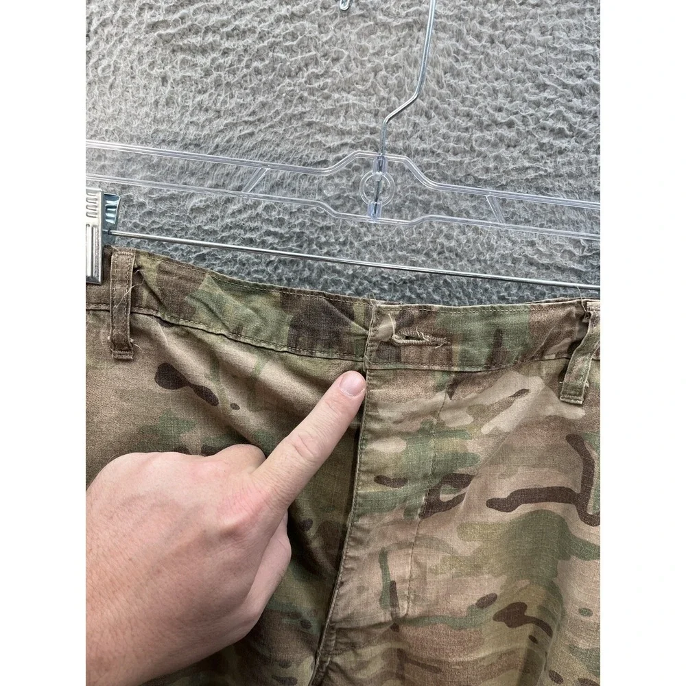 Military Pants Adult Medium Extra Short Camouflage Multicam Camo Ripstop Cargo *